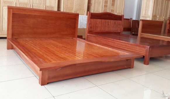 giường ngủ gỗ xoan đào 1m8